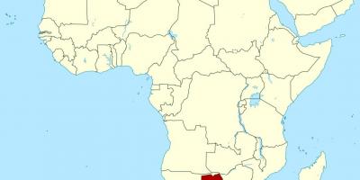 Mapa do Botsuana, áfrica
